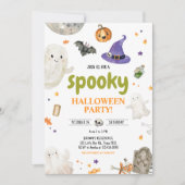 Spooky Ghost Halloween Party Kaart (Voorkant)