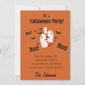 Spooky Ghost Halloween Party nodigt uit Kaart (Voorkant)