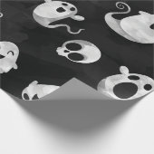 Spooky Ghost Halloween Party Wrapping Paper Cadeaupapier (Hoek)