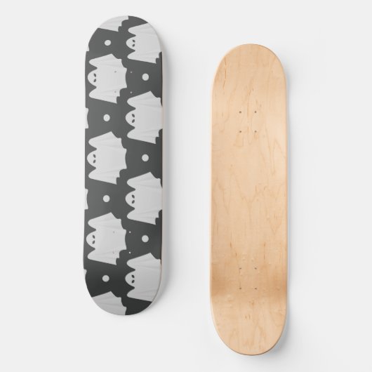 Spooky Ghost Halloween Persoonlijk Skateboard (Voorkant)