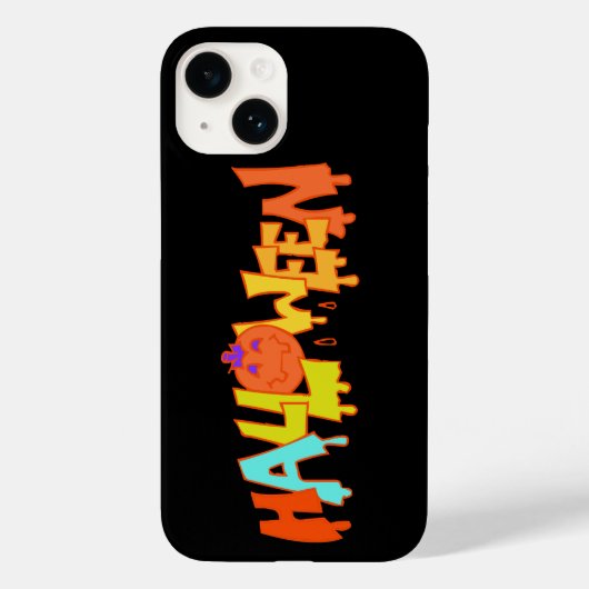 Spooky Ghost Halloween Print Design Iphone Case (Achterkant)