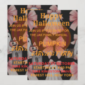 Spooky Ghost Halloween Pumpkin Carving Party Uitno Kaart (Voorkant / Achterkant)