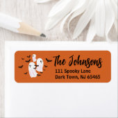 Spooky Ghost Halloween Return Address Labels (Insitu)