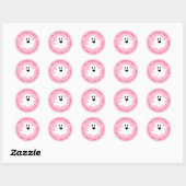Spooky ghost Halloween roze retouradres Ronde Sticker (Vel)