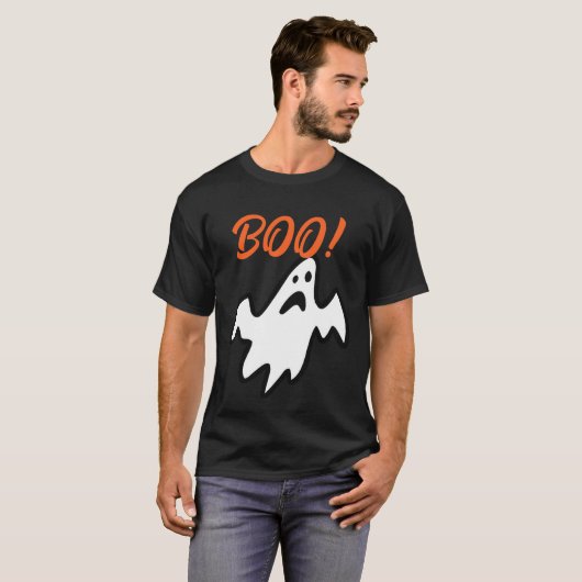 Spooky Ghost Halloween Shirt - Boo Kostuum T-shirt (Voorkant volledig)