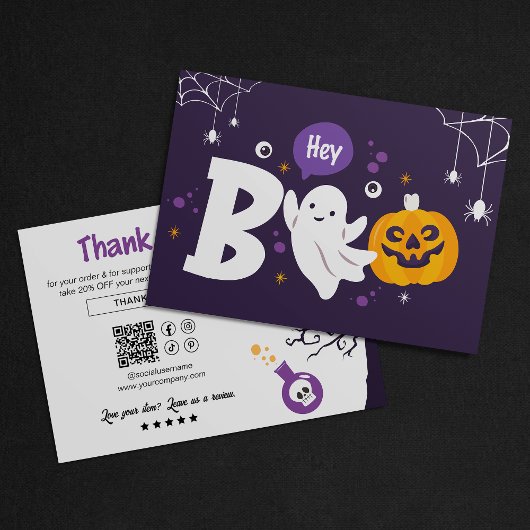 Spooky Ghost Halloween Small Business Bedankt