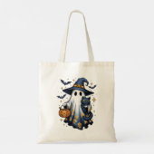 Spooky Ghost Halloween Snoep Canvas tas Halloween (Achterkant)