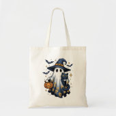 Spooky Ghost Halloween Snoep Canvas tas Halloween (Voorkant)