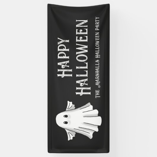 Spooky Ghost Halloween Spandoek (Verticaal)