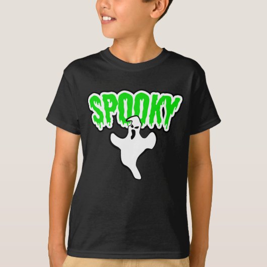 Spooky Ghost Halloween T-shirt (Voorkant)