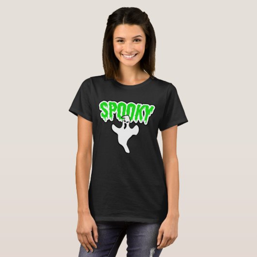 Spooky Ghost Halloween T-shirt (Voorkant volledig)