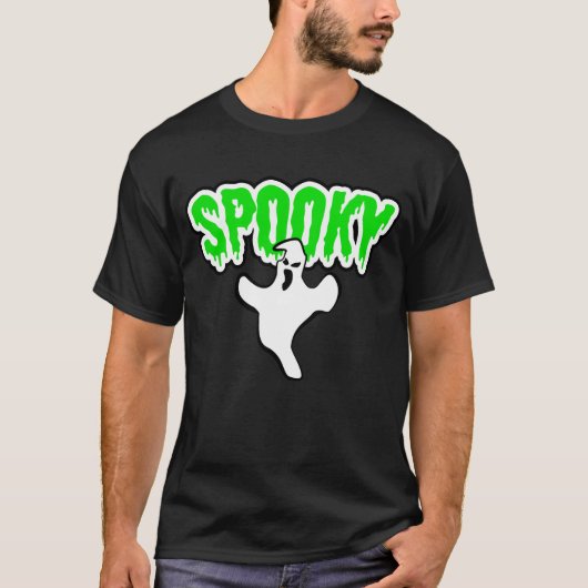 Spooky Ghost Halloween T-shirt (Voorkant)