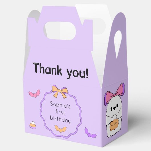 Spooky Ghost Halloween Verjaardag Bedankdoosjes (Geopend)