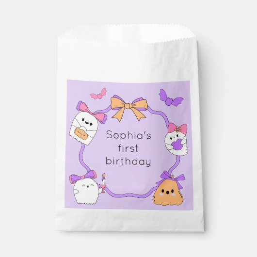 Spooky Ghost Halloween Verjaardag Bedankzakje (Voorkant)