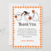 Spooky Ghost Halloween Verjaardag Dank u kaart (Voorkant)