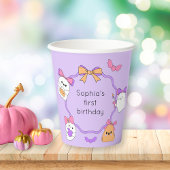 Spooky Ghost Halloween Verjaardag Papieren Bekers