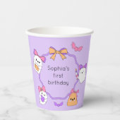 Spooky Ghost Halloween Verjaardag Papieren Bekers (Voorkant)