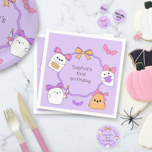 Spooky Ghost Halloween Verjaardag Servet