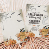 Spooky Ghost Halloween verjaardagsfeestje Kaart