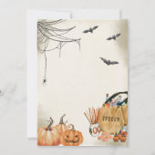 Spooky Ghost Halloween verjaardagsfeestje Kaart (Achterkant)