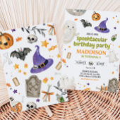 Spooky Ghost Halloween verjaardagsfeestje uitnodig Kaart