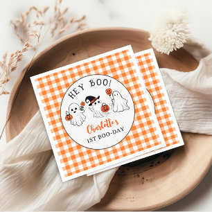 Spooky Ghost Halloween Verjaardagspapier Servet