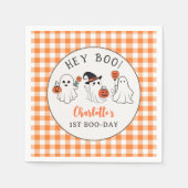 Spooky Ghost Halloween Verjaardagspapier Servet (Voorkant)