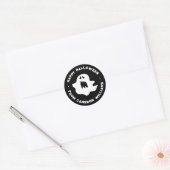 Spooky ghost Happy Halloween groet Ronde Sticker (Envelop)