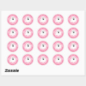 Spooky ghost Happy Halloween groet roze Ronde Sticker (Vel)