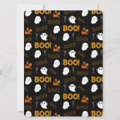 SPOOKY GHOST HAPPY HALLOWEEN PARTY UITNODIGING (Achterkant)