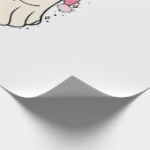 Spooky Ghost Holding A Gingerbread Christmas Cadeaupapier (Hoek)