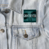 Spooky Ghost Hunter Vierkante Button 5,1 Cm (In situ)