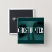 Spooky Ghost Hunter Vierkante Button 5,1 Cm (Voorkant /achterkant)