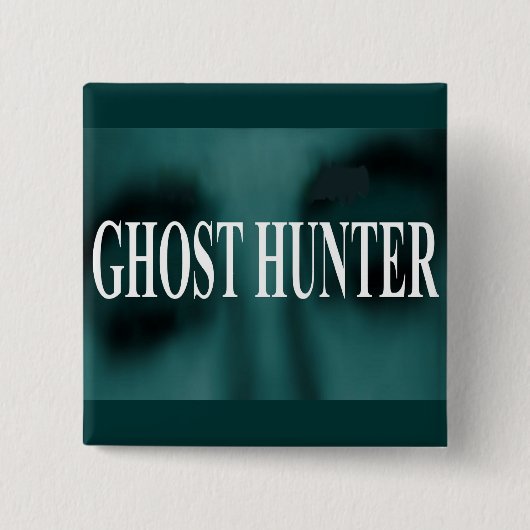 Spooky Ghost Hunter Vierkante Button 5,1 Cm (Voorkant)