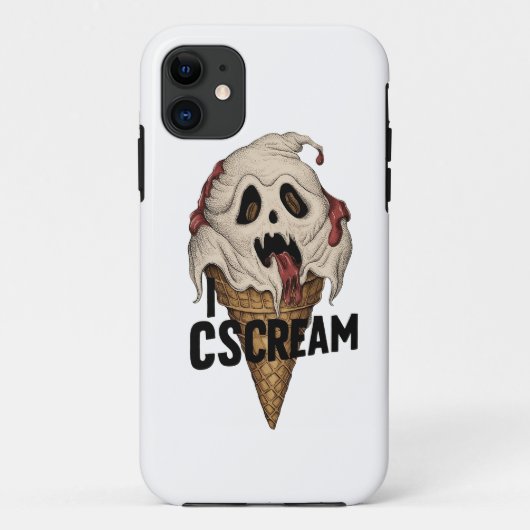 Spooky Ghost Ice Cream "Ik schreeuw" Case-Mate iPhone Case (Achterkant)