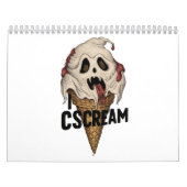 Spooky Ghost Ice Cream "Ik schreeuw" Kalender (Hoes)