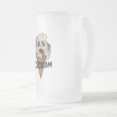 Spooky Ghost Ice Cream "Ik schreeuw" Matglas Bierpul (Voorkant rechts)