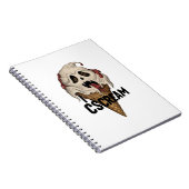 Spooky Ghost Ice Cream "Ik schreeuw" Notitieboek (Rechterzijde)