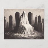 Spooky Ghost In Graveyard Horror Gothic Briefkaart (Voorkant)