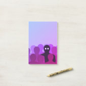 Spooky Ghost in People Crowd Horror Art Post-it® Notes (Op bureau)