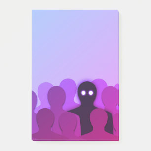 Spooky Ghost in People Crowd Horror Art Post-it® Notes