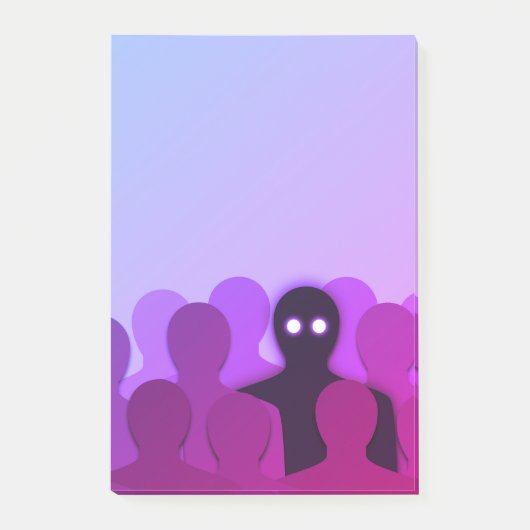 Spooky Ghost in People Crowd Horror Art Post-it® Notes (Voorkant)