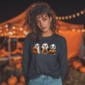 Spooky Ghost & Jack-O'-Lantern Tri-Blend Shirt