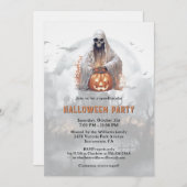 Spooky Ghost Jack-O-Lanterns Halloween Party Kaart (Voorkant / Achterkant)