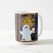Spooky Ghost Leuke Boos Inspirivity Koffie Mok (Voorkant rechts)