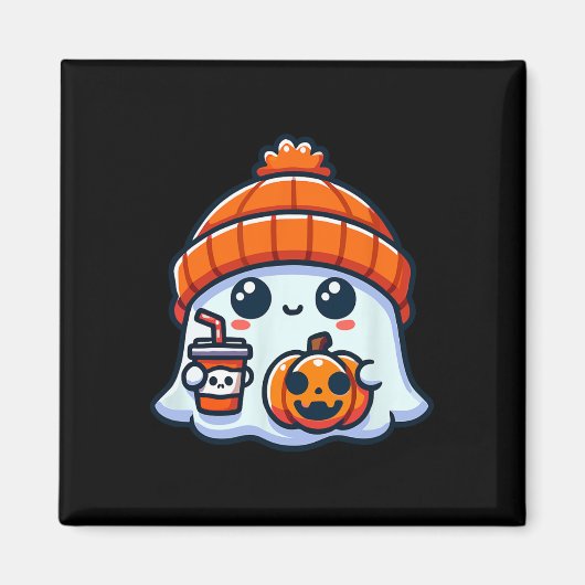 Spooky Ghost Mannen Halloween Magneet (Voorkant)