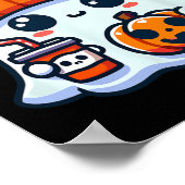 Spooky Ghost Mannen Halloween Poster (Hoek)