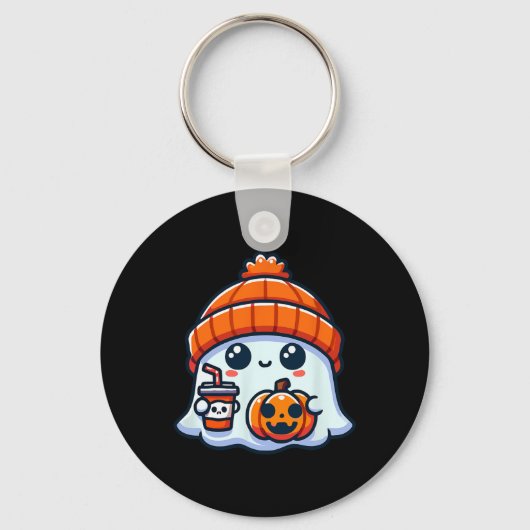 Spooky Ghost Mannen Halloween Sleutelhanger (Voorkant)