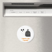 Spooky Ghost met Grave Halloween Magnet (Insitu (Vaatwasser))