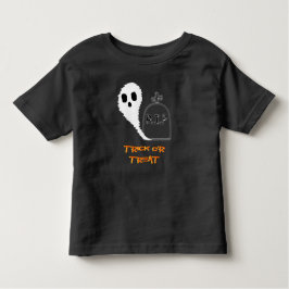 Spooky Ghost Met Grave Halloween Peuter T-shirt